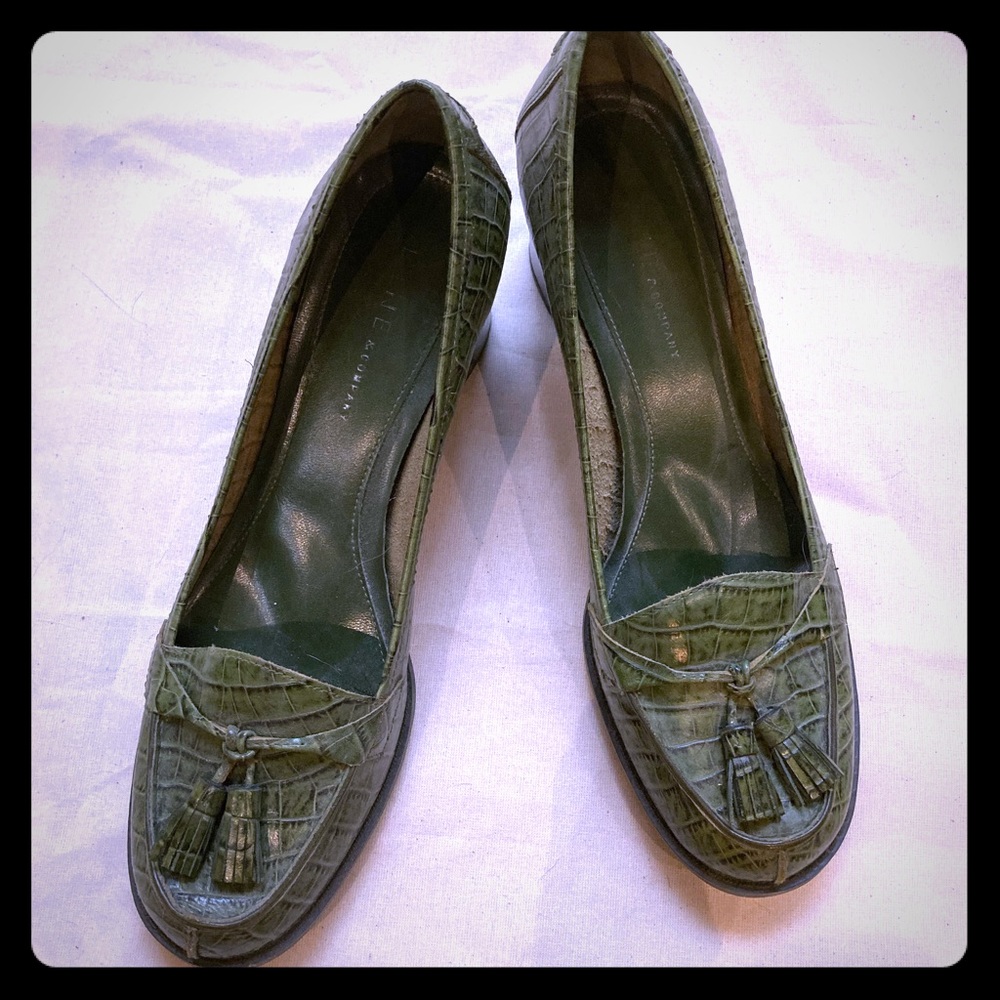 VINTAGE LEATHER CHUNKY HEELS